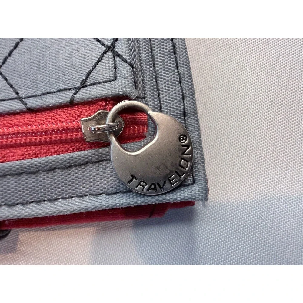 Travelon Wallet Womens One Size Gray Quilted RFID Bifold Zip Coin Pocket
